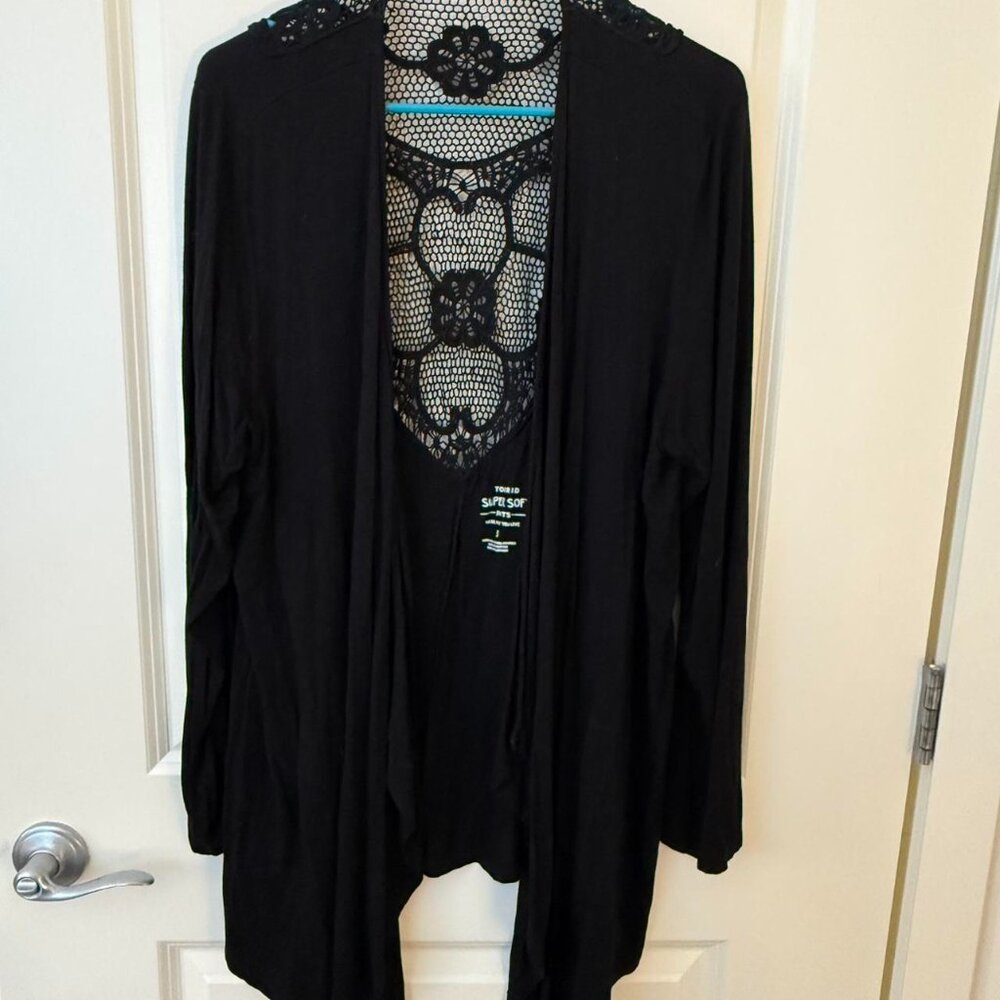 ❌SOLD ❌Torrid Black Lace Cardigan